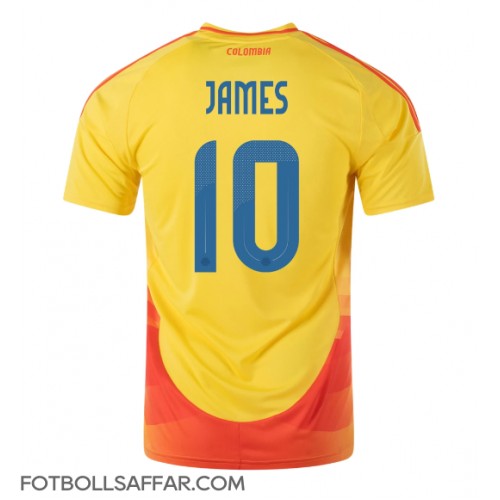 Colombia James Rodriguez #10 Hemmatröja Copa America 2024 Kortärmad